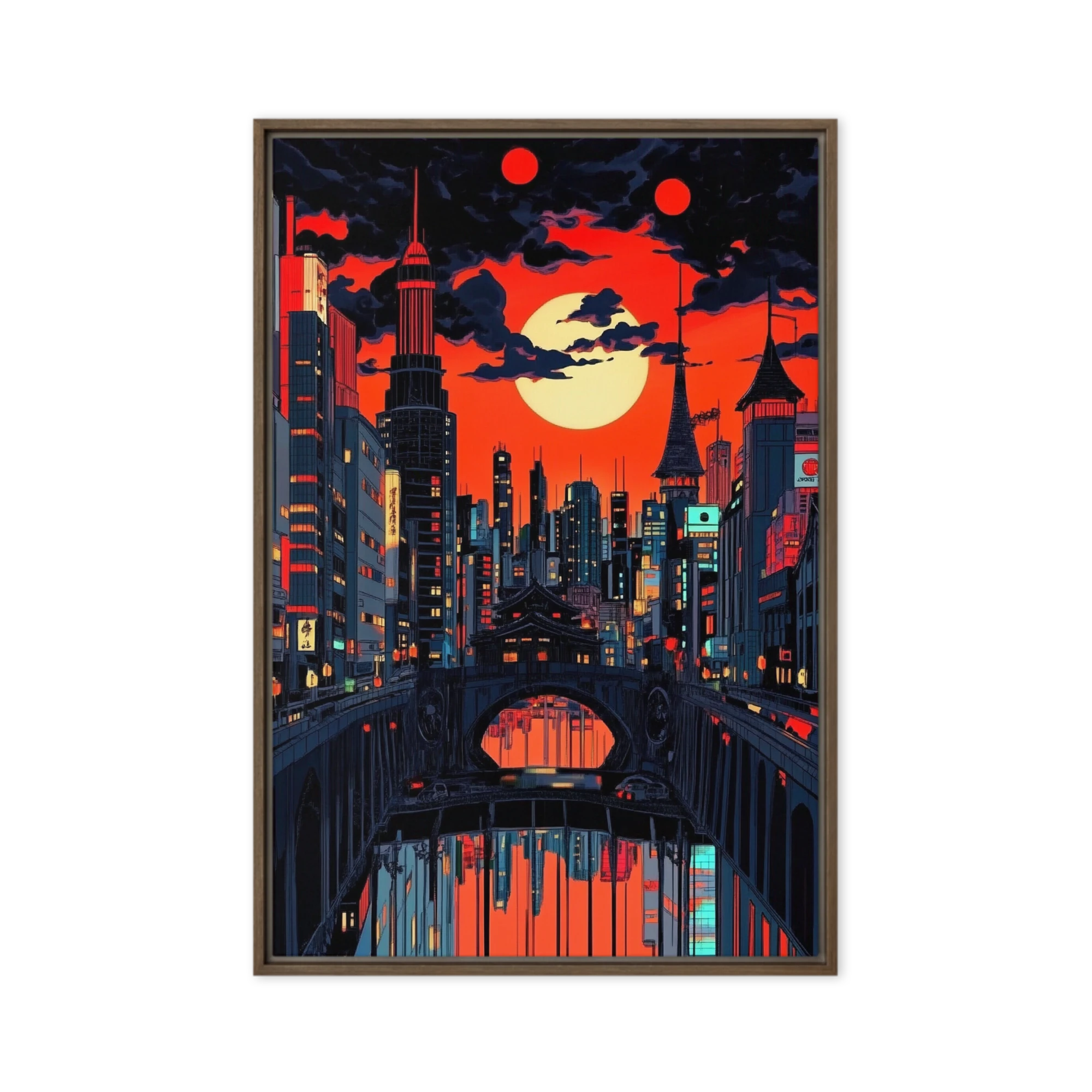 Crimson Twilight City | Art Print