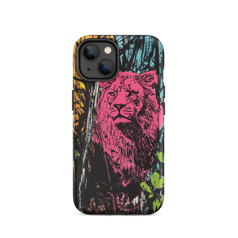 Neon Lion in Forest | Phone Case