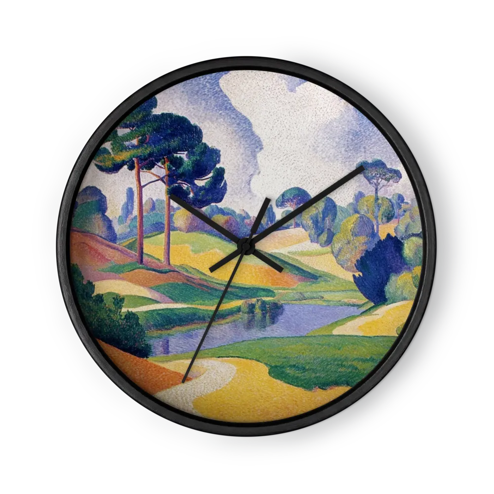 Pointillist Sunlit Landscape | Wall Clock