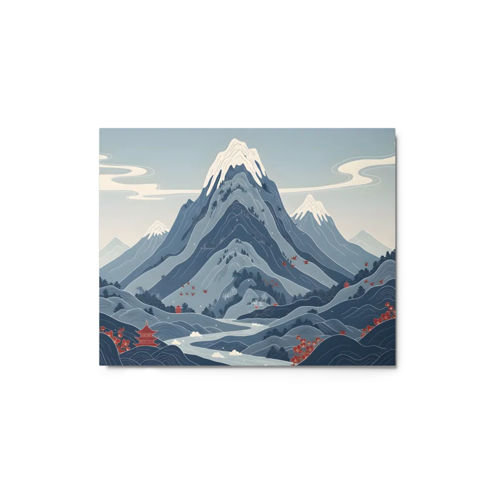 Tranquil Ukiyo-e Mountains