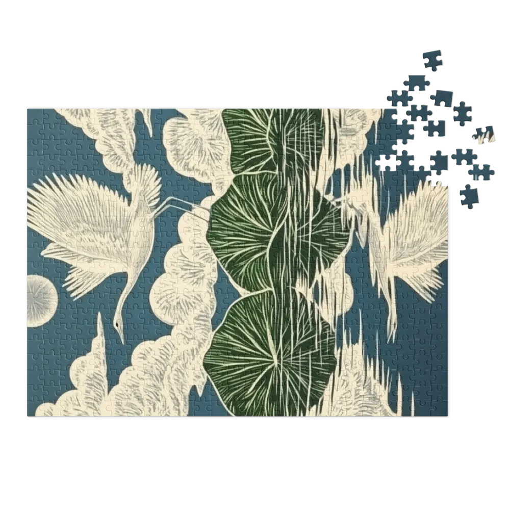 Reflexo da Garça ao Luar 
 Puzzle em caixa de metal