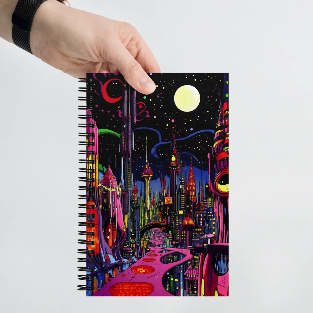 Neon Dreams of a Cyberpunk City 
 Spiral Notebook | 140 pages