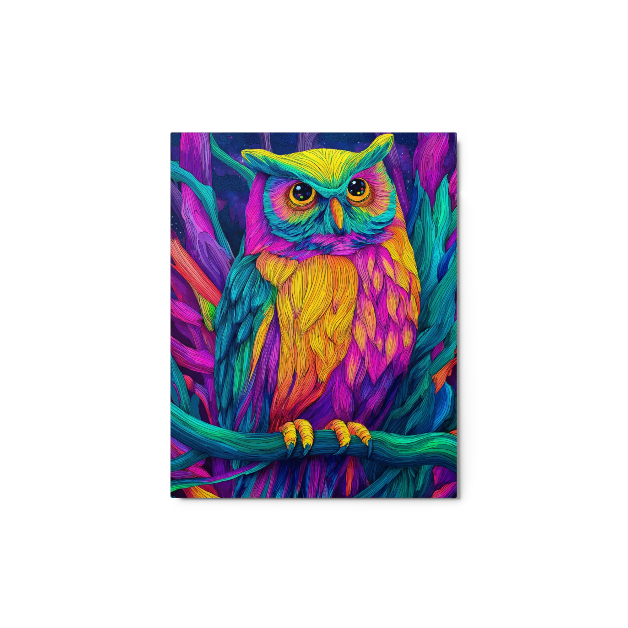 Neon Psychedelic Owl