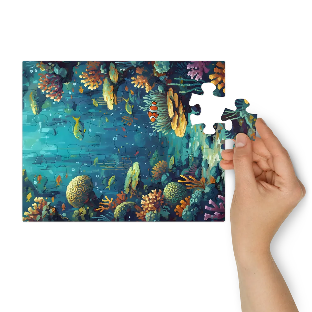 Coral Reef Sanctuary 
 Jigsaw Puzzle in Tin Box