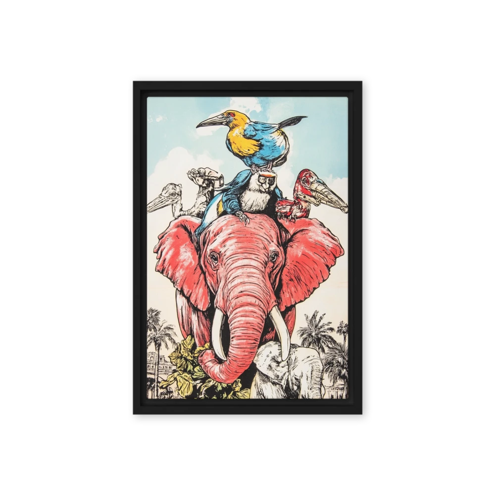 Whimsical Animal Tower | Art Print