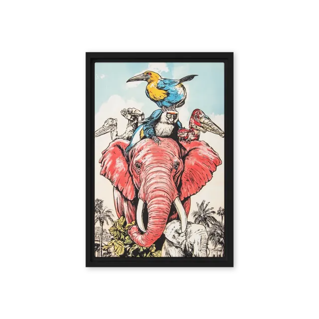 Whimsical Animal Tower | Art Print