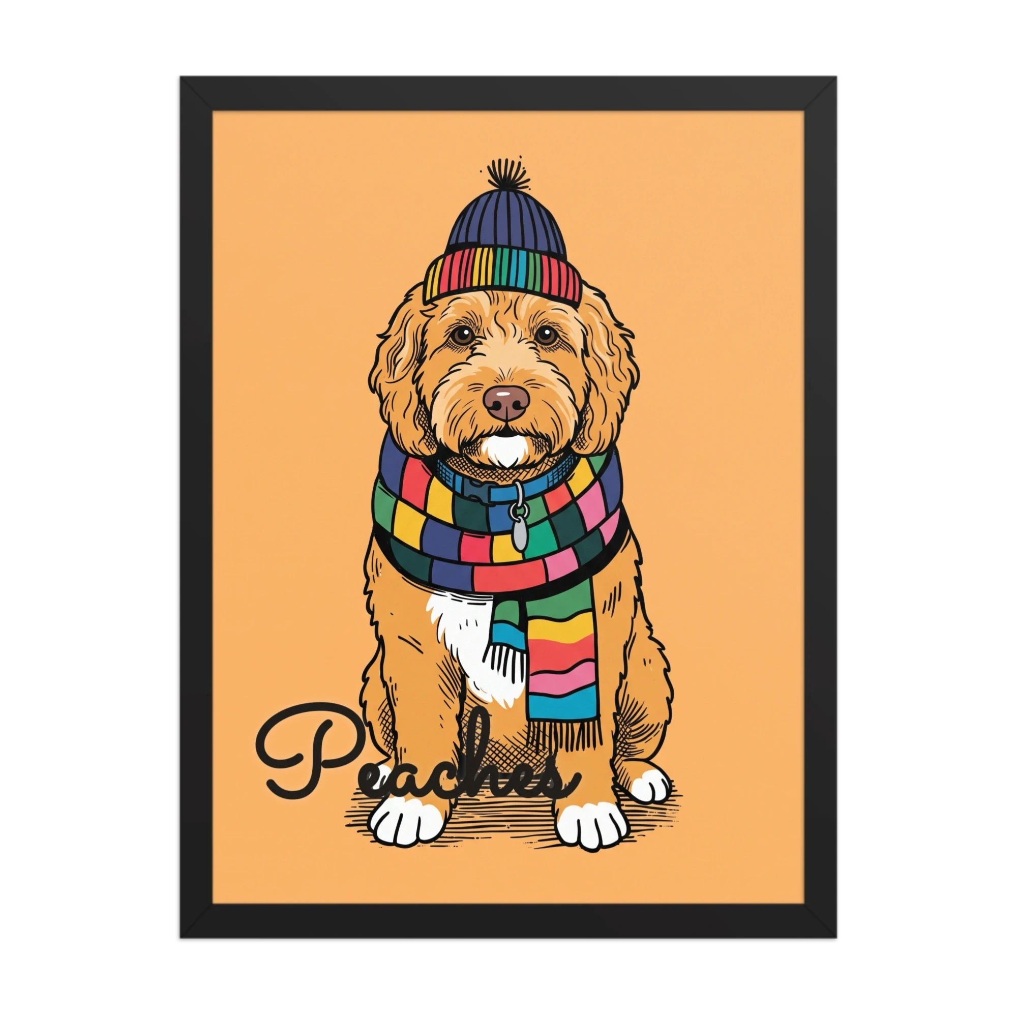 Winter Pop Art — Beanie & Scarf