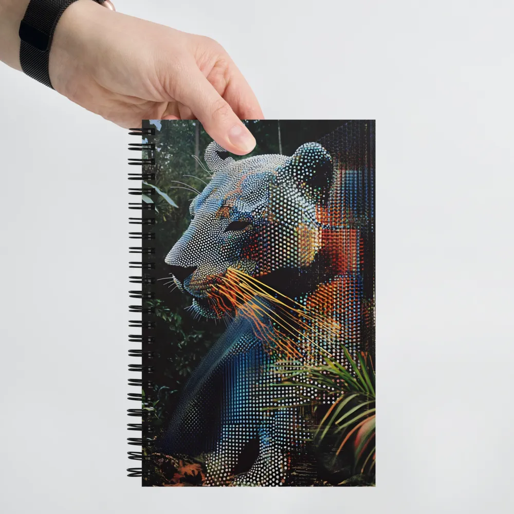 Digital Jungle Jaguar 
 Spiral Notebook | 140 pages