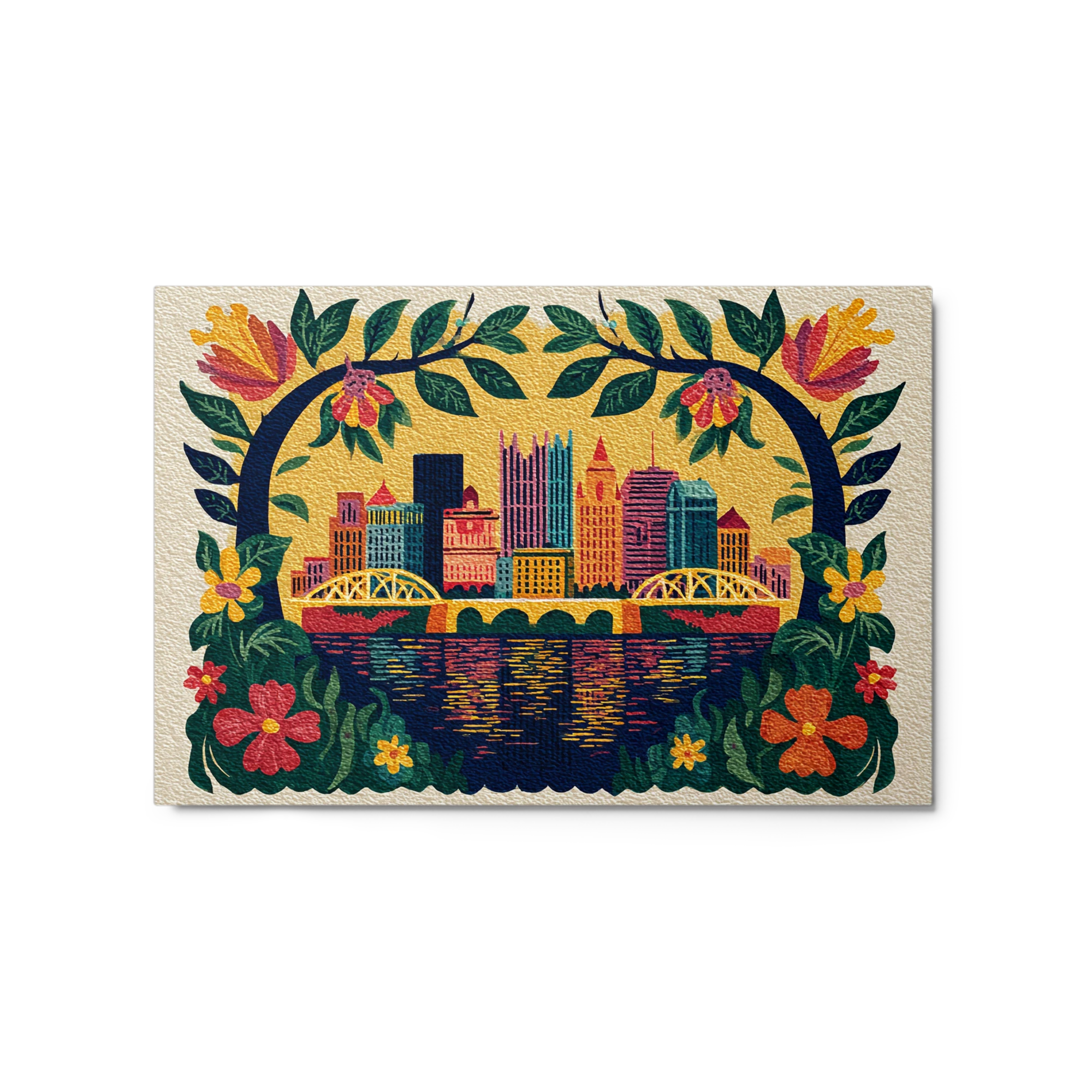 Pittsburgh Floral Skyline