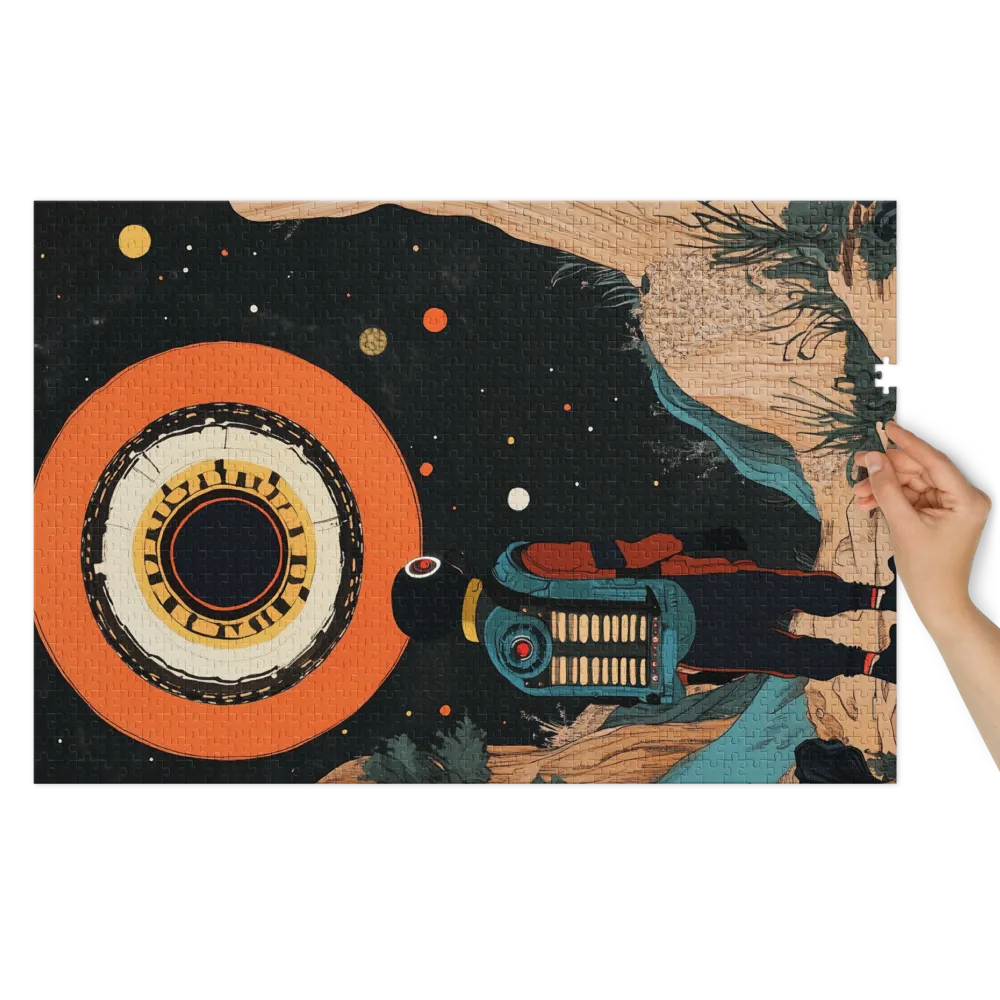 Astronaut in Surreal Landscape | Jigsaw Puzzle (252/520 pieces)