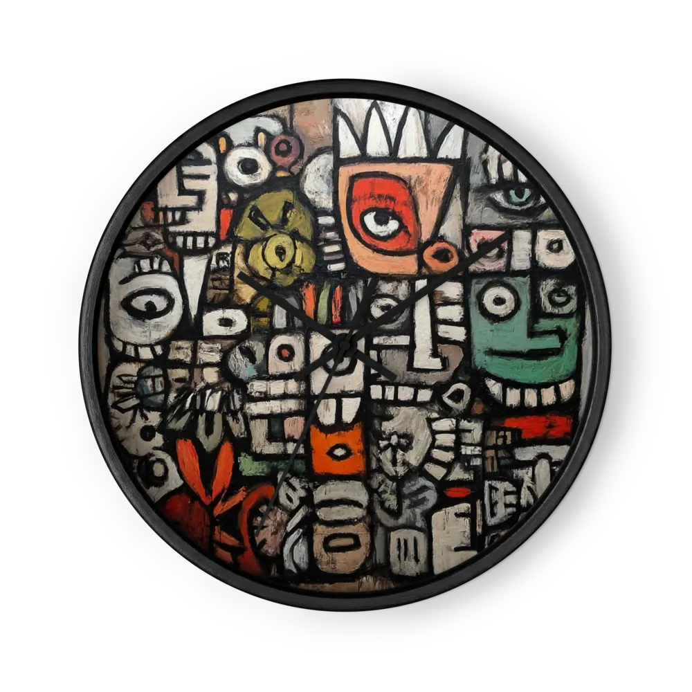 Totemic Expressions | Wall Clock