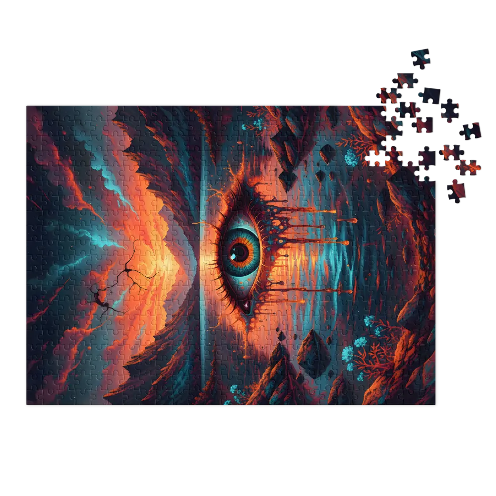 Cosmic Eye Lake 
 Jigsaw Puzzle in Tin Box