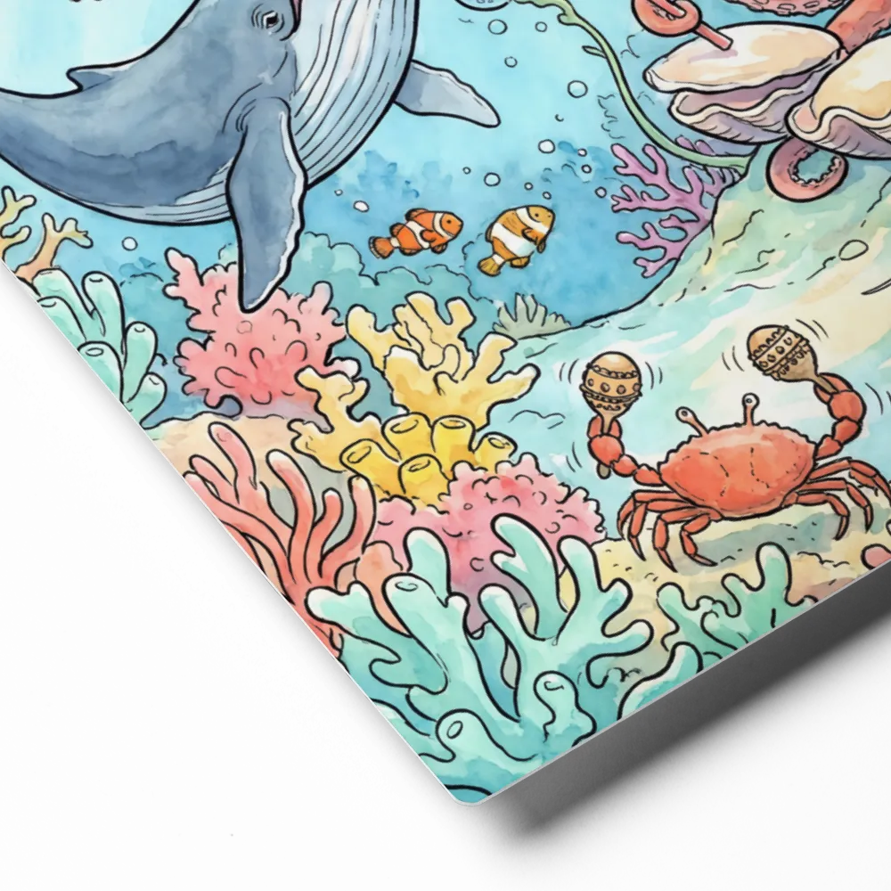 The Ocean's Lively Orchestra 
 Metal Print | 11″x 14″