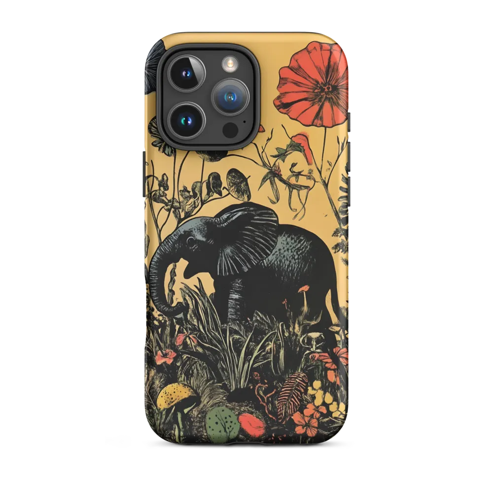 Elephant Surrounded by Flora | Phone Case