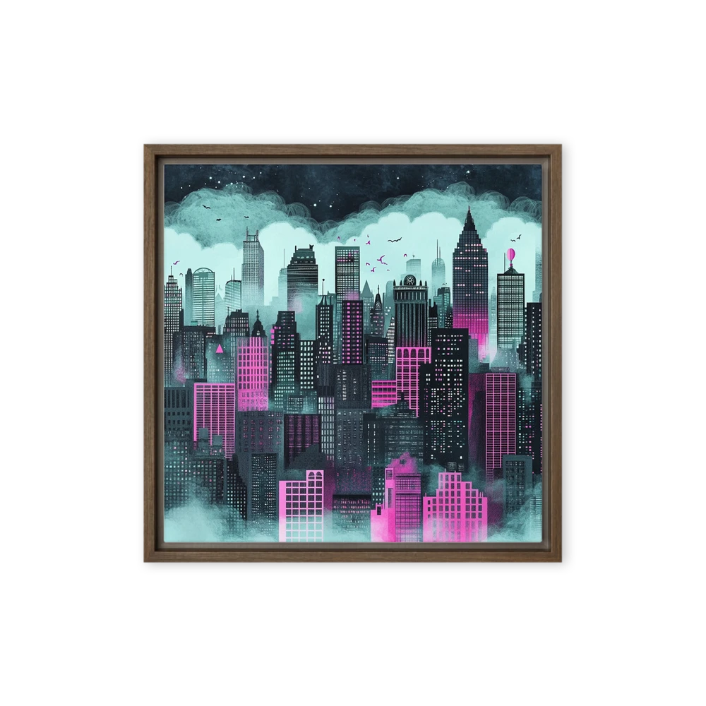 Neon Metropolis Glow | Art Print