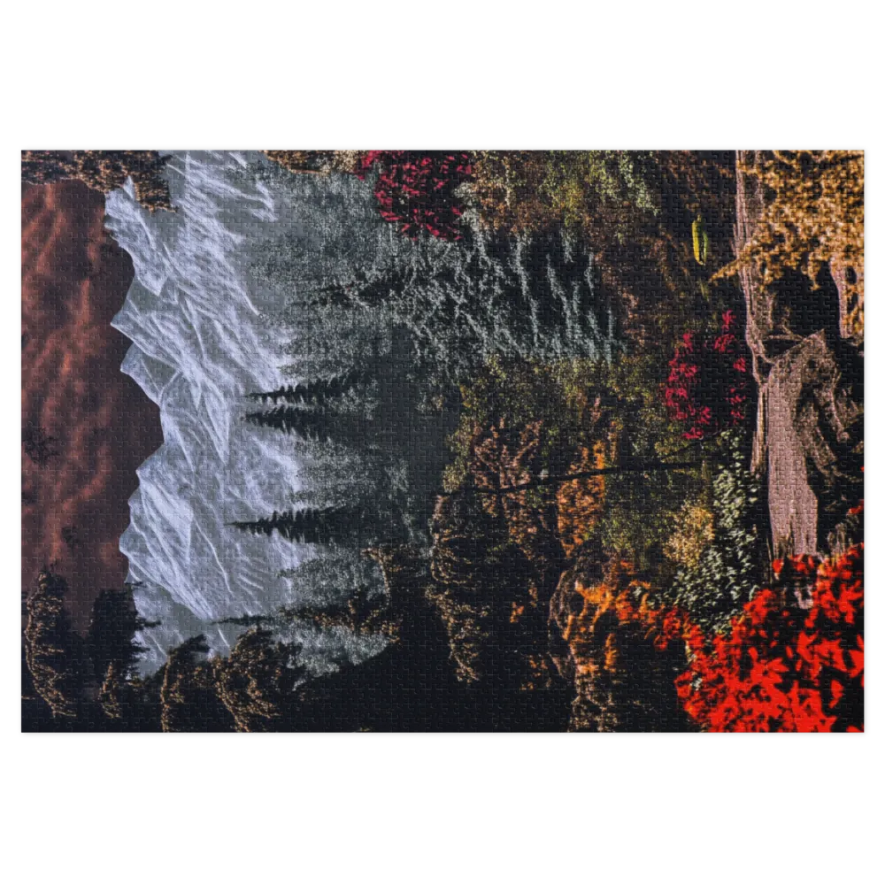 Alpine Wilderness Peak 
 Jigsaw Puzzle in Tin Box