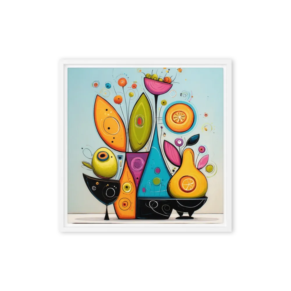 Mid-Century Fruit Still Life 
 Metal Print | 12″x 12″
