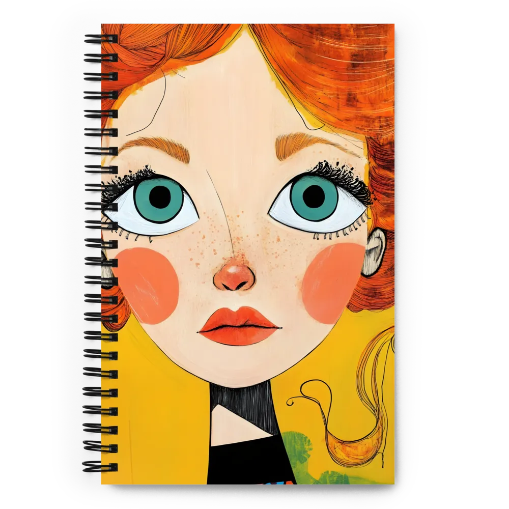Expressive Redhead Portrait 
 Spiral Notebook | 140 pages