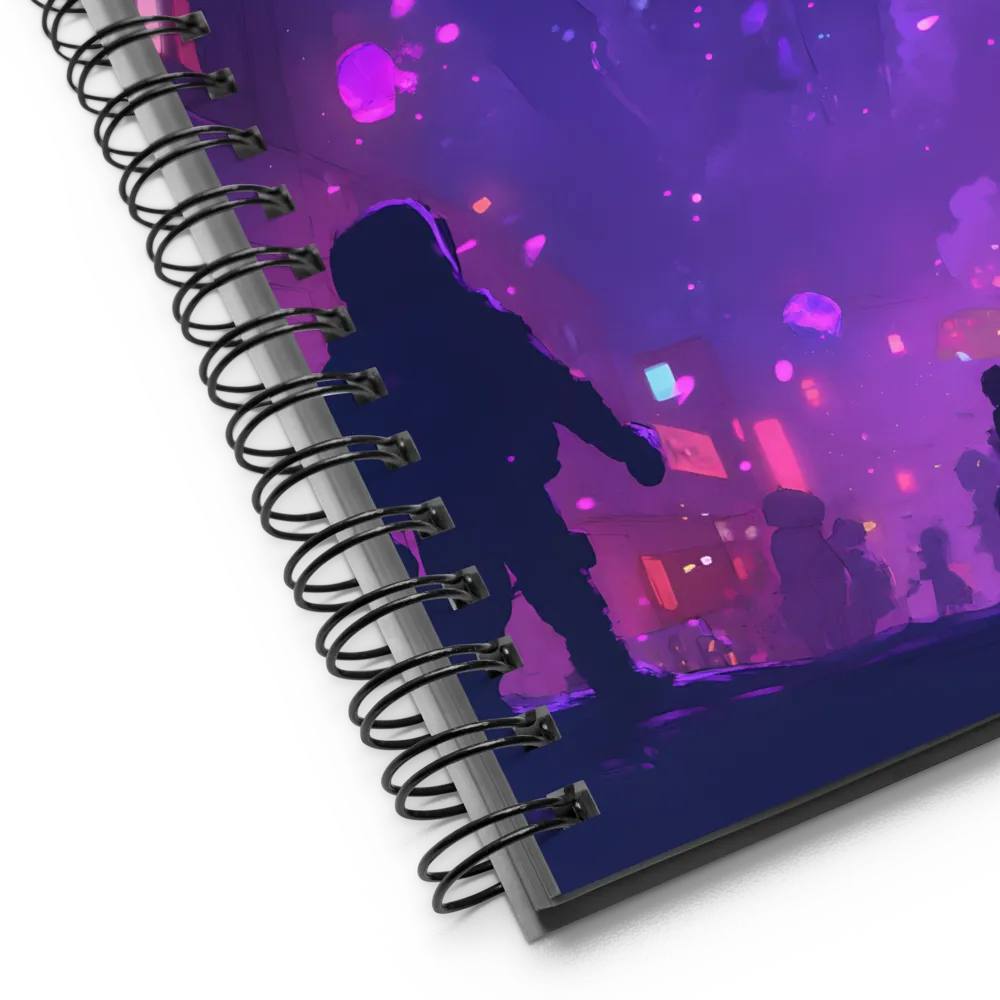Neon City Encounter 
 Spiral Notebook | 140 pages