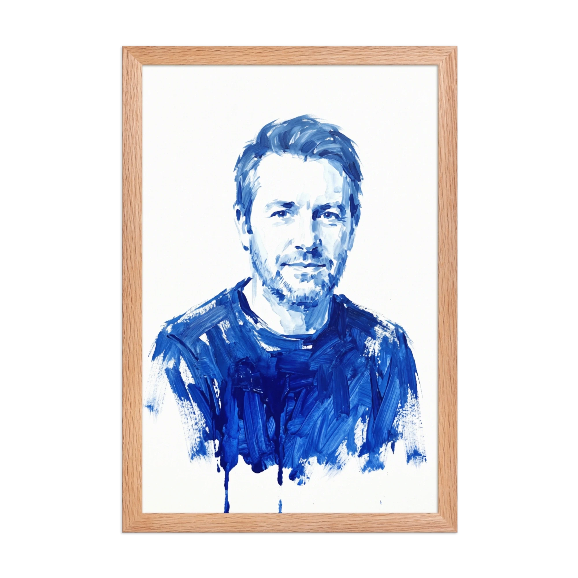 Family Portrait — Cobalt Impasto
