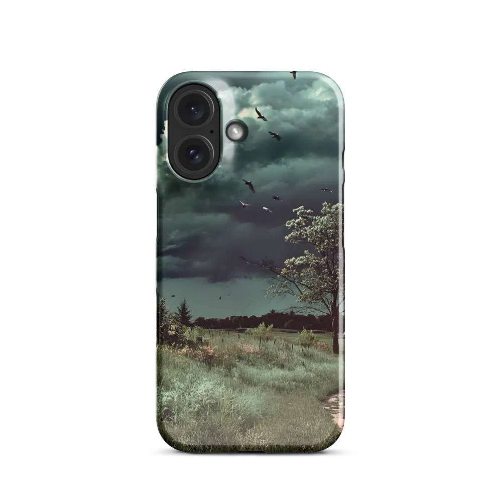 Gathering Storm on a Country Path 
 iPhone 15 Pro | Snap Case