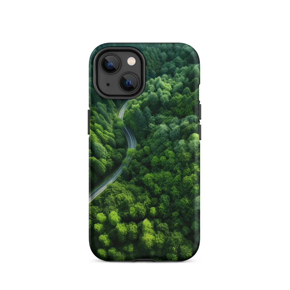 Winding Road Through Green Forest | Phone Case