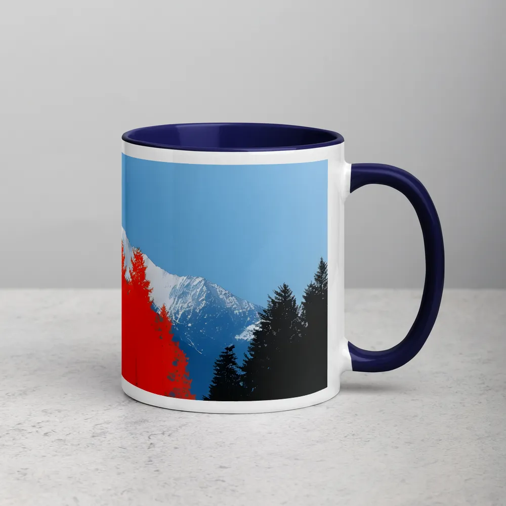 Red Forest Peaks 
 Mug with Red inside