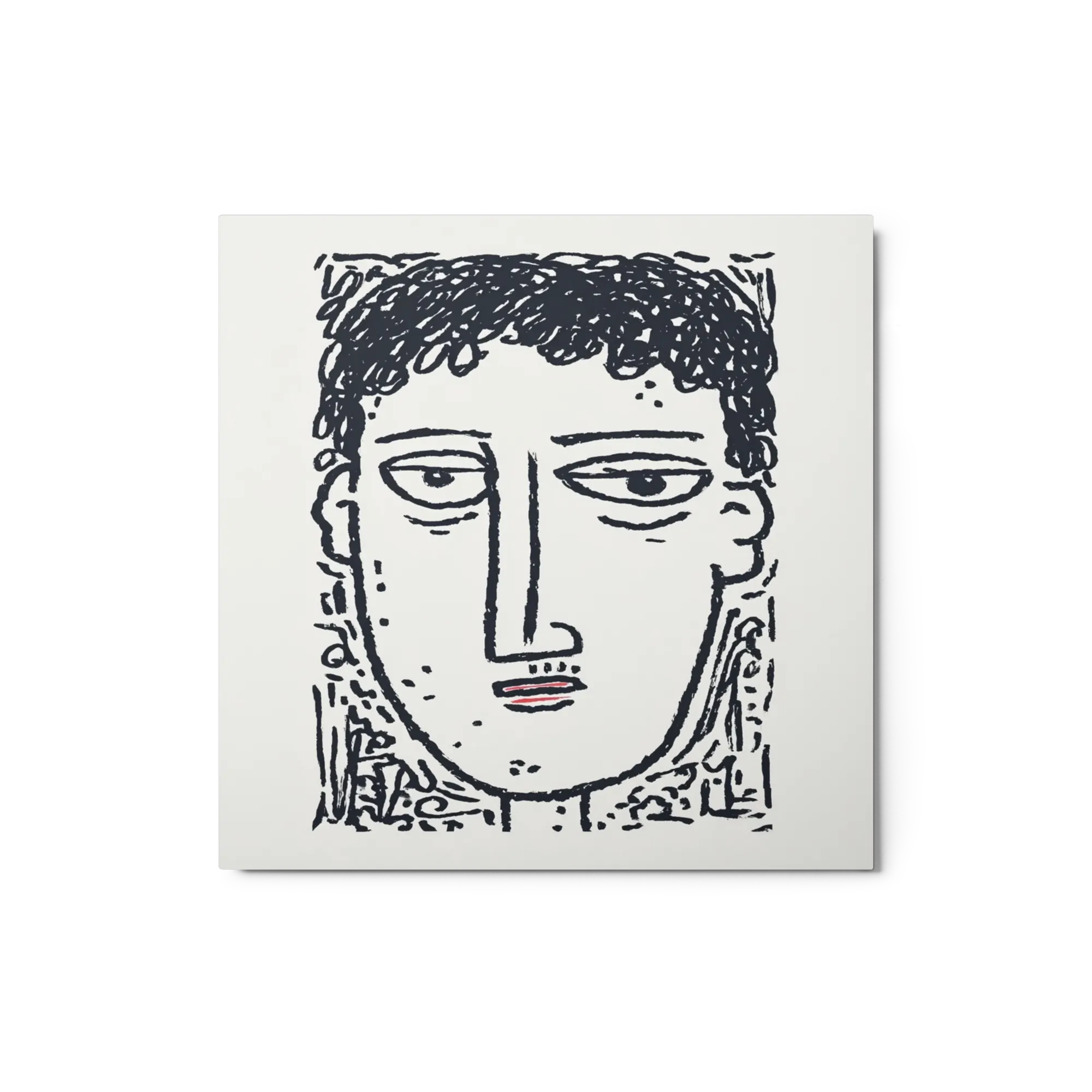 Expressives Liniengesicht