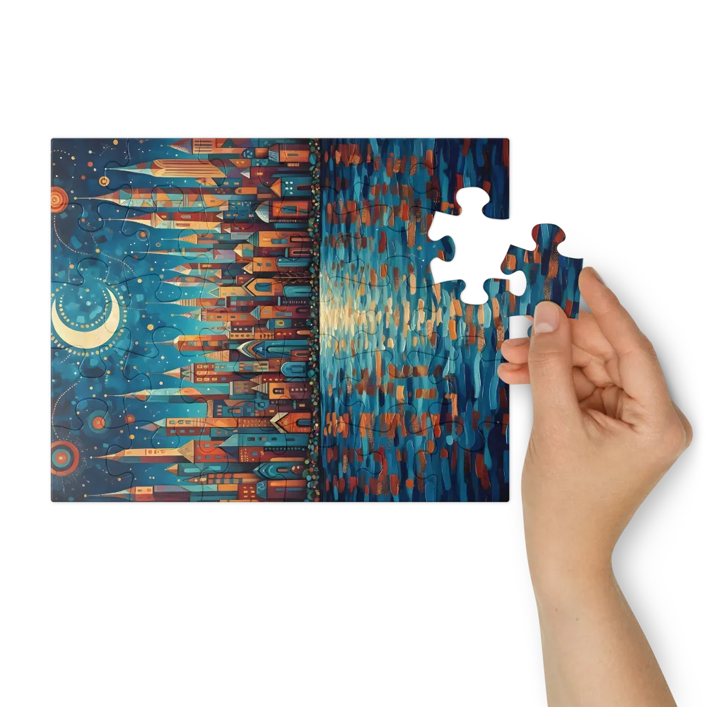 Reflexo Noturno 
 Puzzle em caixa de metal