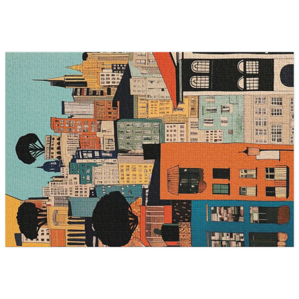 Serenidade Urbana Arborizada 
 Puzzle em caixa de metal