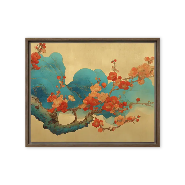 Golden Plum Blossom | Art Print