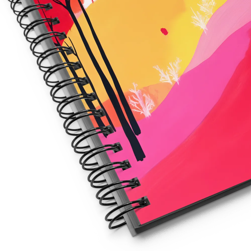 Colorful Abstract Landscape 
 Spiral Notebook | 140 pages