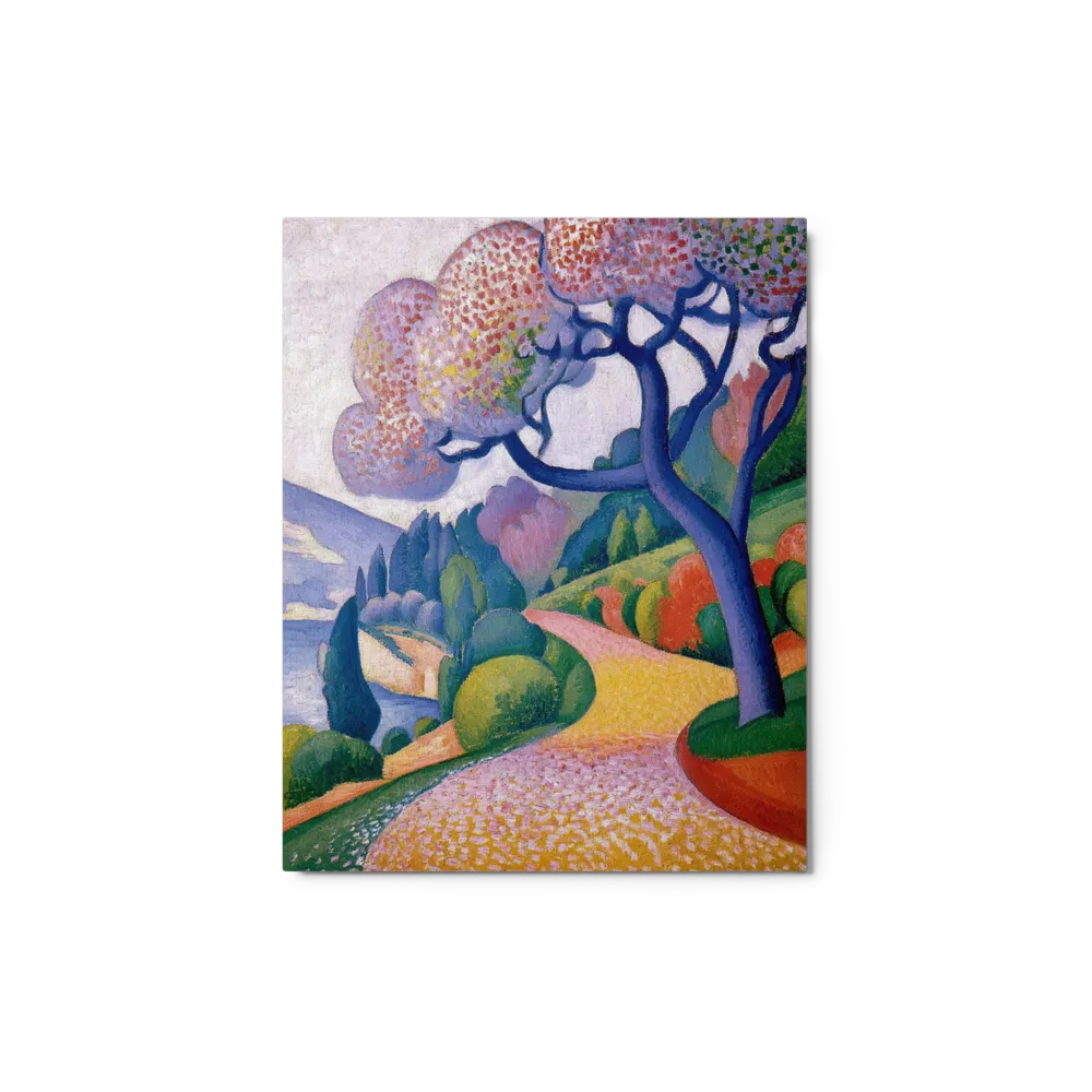 The Blue Tree Path 
 Canvas with Black Frame