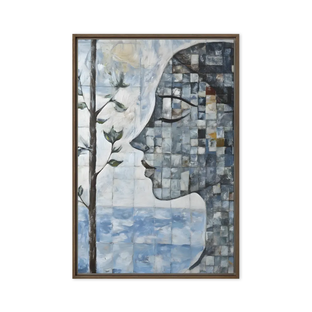 Heavy palette-knife tesserae grids — Sculptural impasto blocks