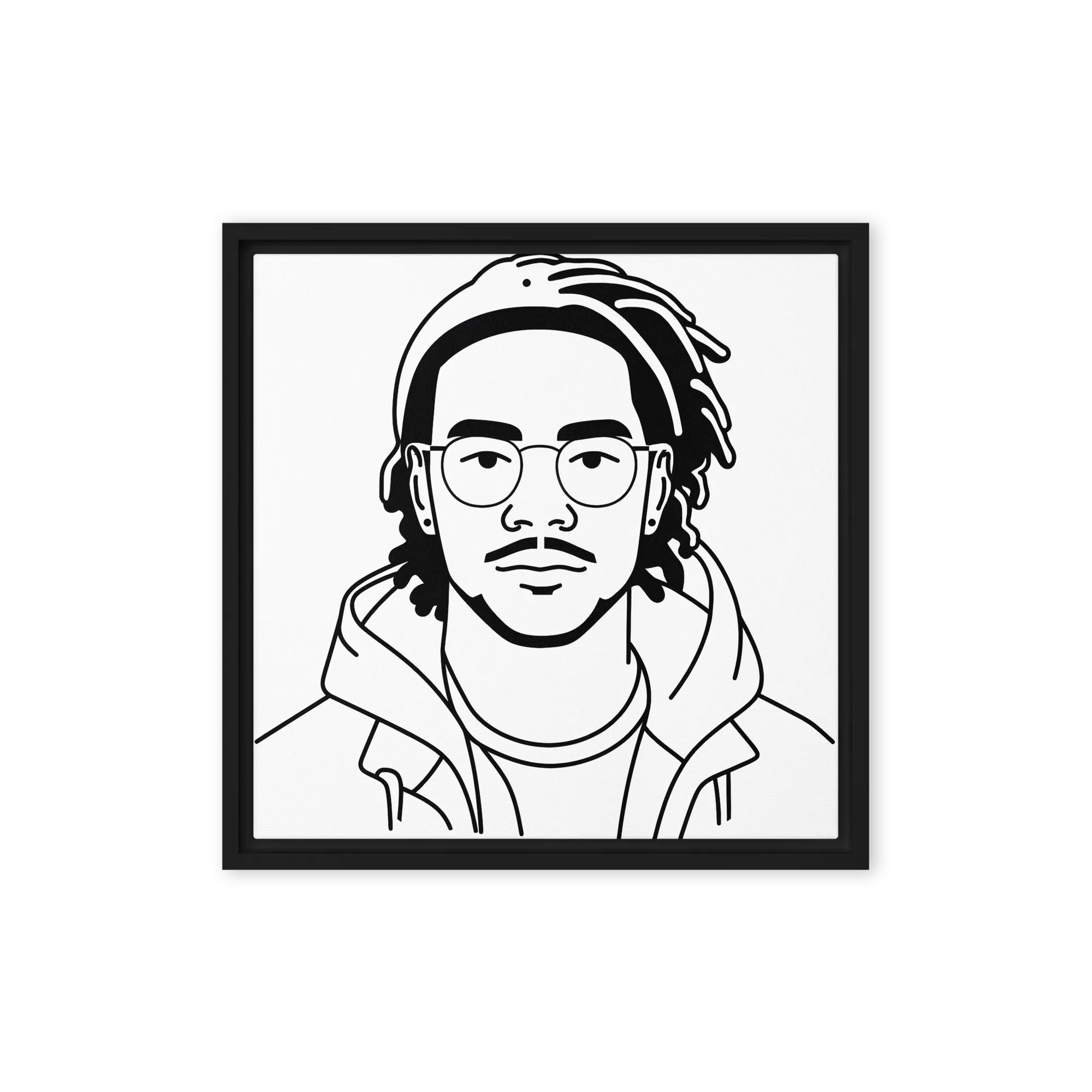 The Modern Thinker 
 Canvas with White Frame