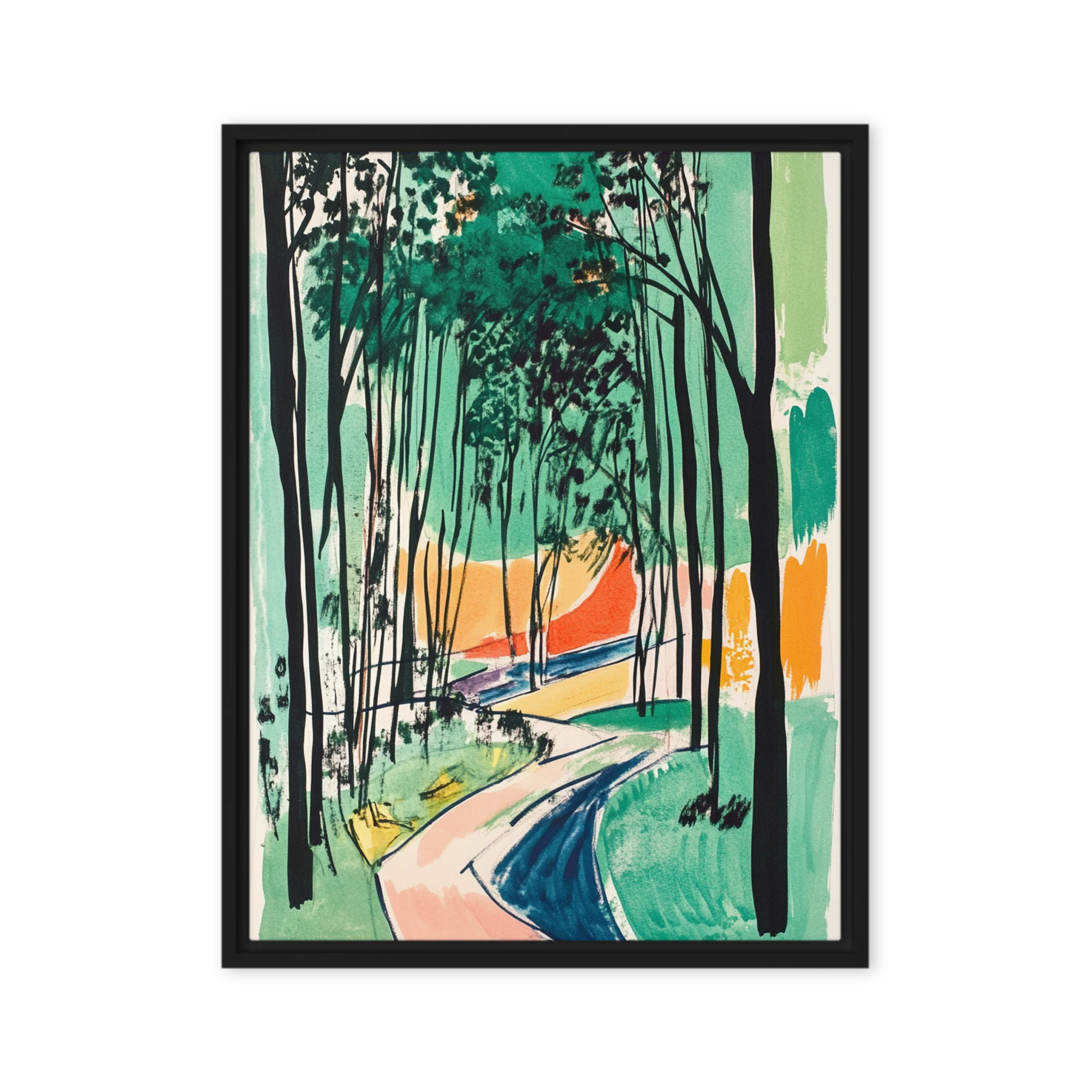 Forest Path Watercolor Ink