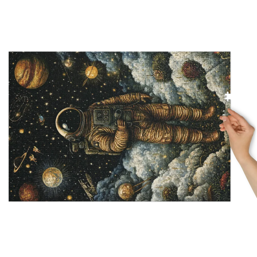 Astronaut in Cosmic Landscape | Jigsaw Puzzle (252/520 pieces)