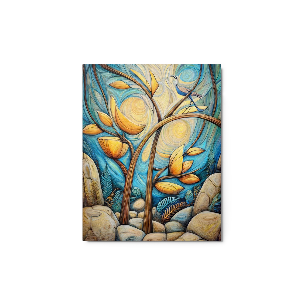 Swirling Garden and Bird | Art Print