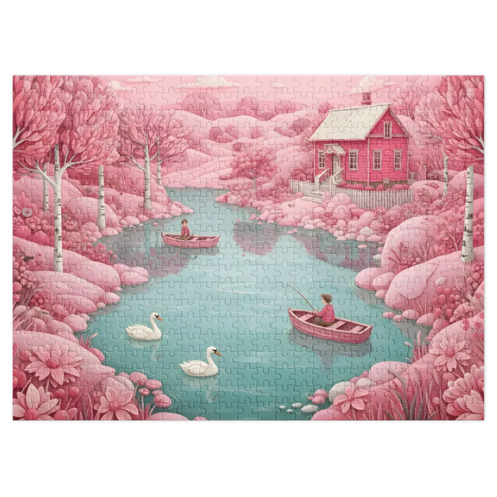 The Pink River Dream 
 Jigsaw Puzzle in Tin Box