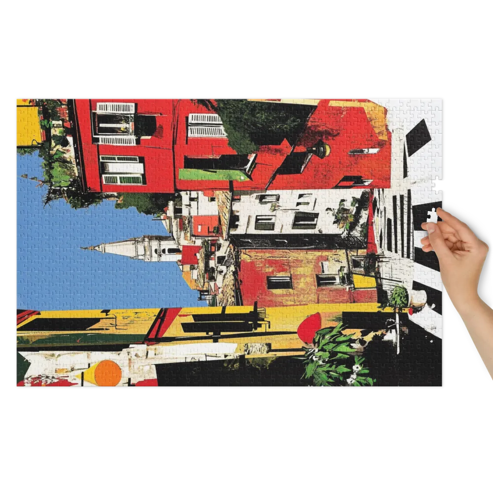 Paisagem Urbana Mediterrânea 
 Puzzle em caixa de metal