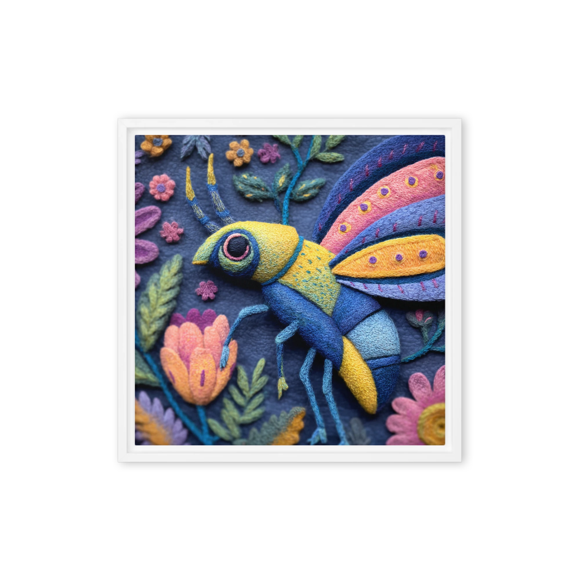 Whimsical Embroidered Insect
