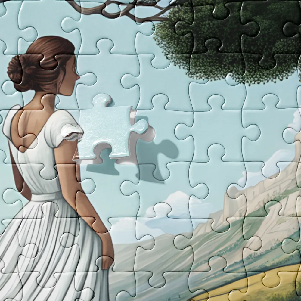 Contemplation on the Cliff 
 Jigsaw Puzzle