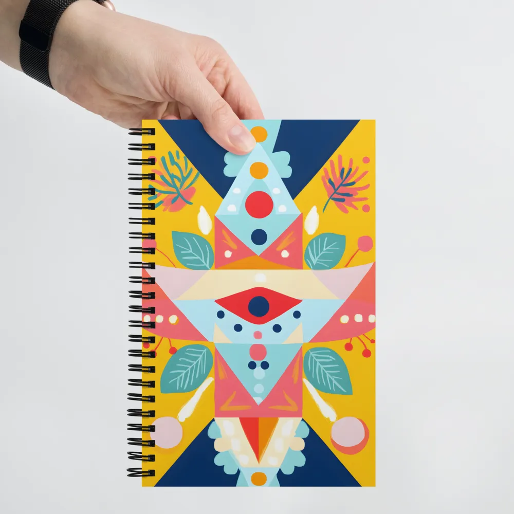 Vibrant Folkloric Geometry 
 Spiral Notebook | 140 pages