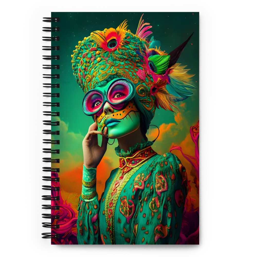 Vibrant Headdress Portrait 
 Spiral Notebook | 140 pages