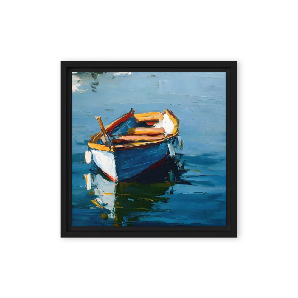 Serene Anchorage 
 Poster with Red oak Frame | 14″x 14″