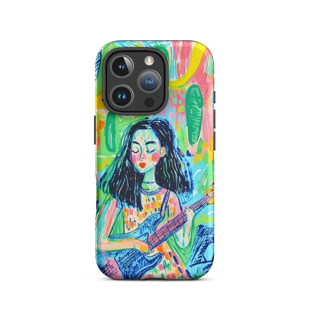 Girl Playing Electric Guitar | Phone Case