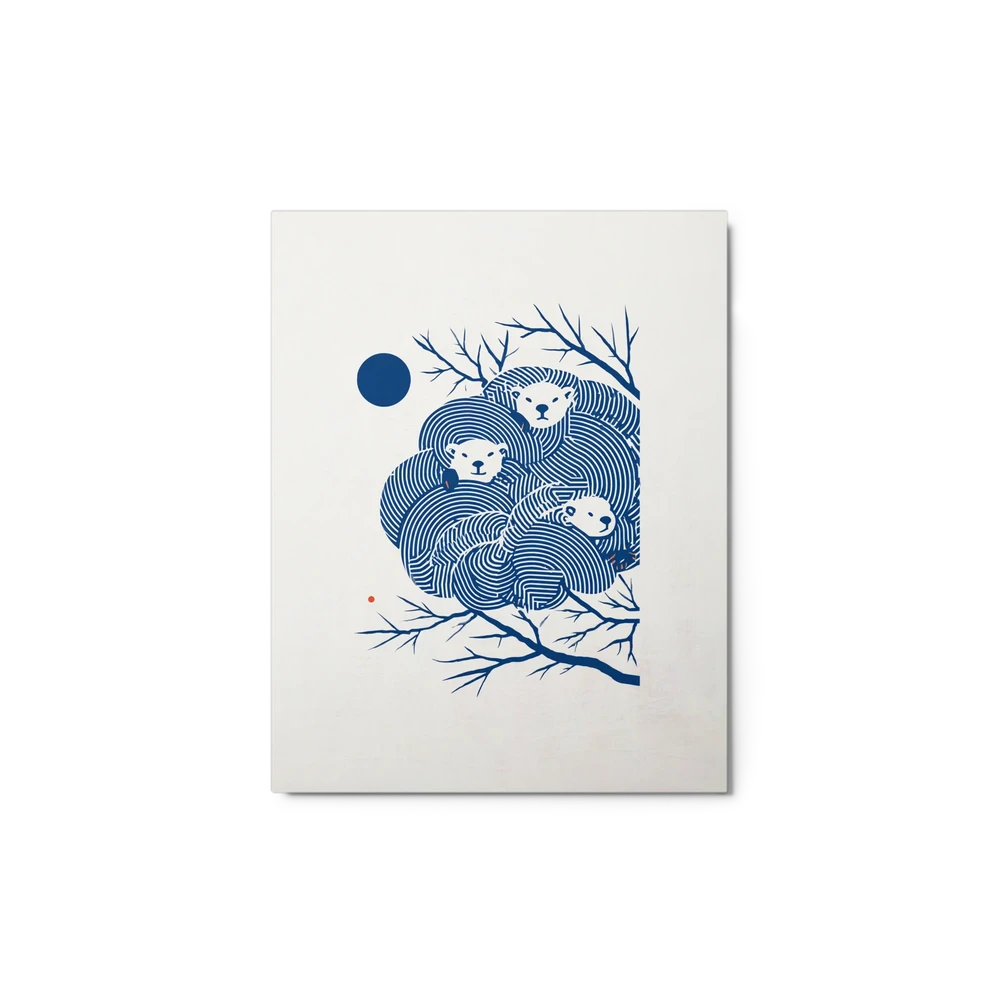 Polar Bears in Tree | Art Print