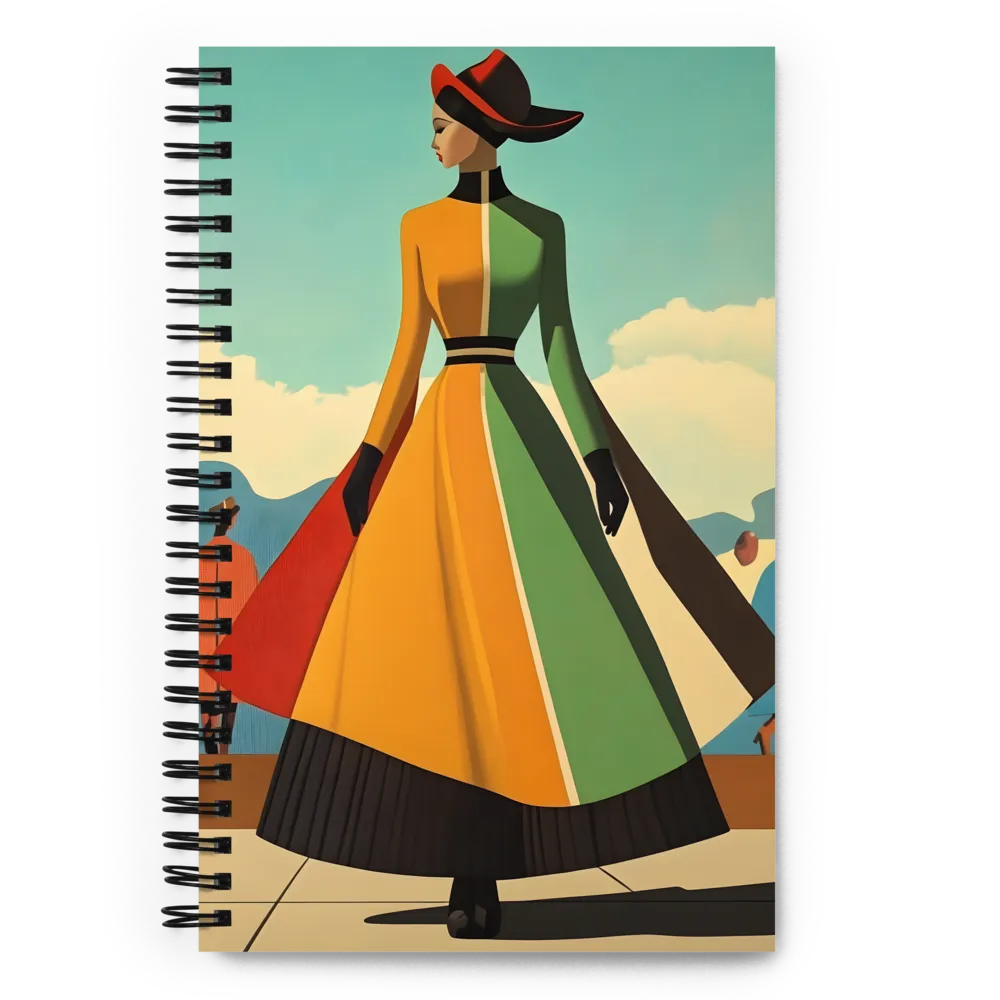 Art Deco Fashion Figure 
 Spiral Notebook | 140 pages