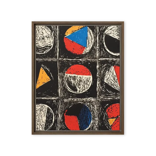 Abstract Block Circles | Art Print