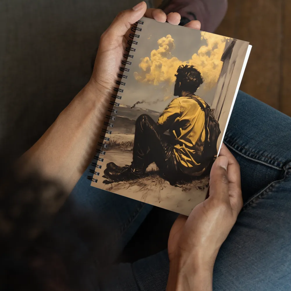 Gilded Horizon: Lone Observer 
 Spiral Notebook | 140 pages